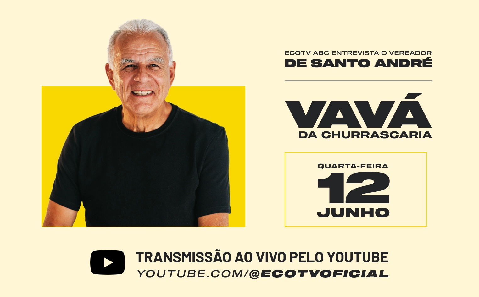 Vereador Vavá da Churrascaria na ECOTV ABC.